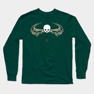 Skull & Tribal Wings: Hipster Long Sleeve T-Shirt